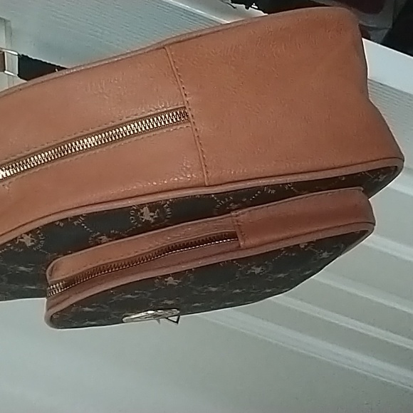 Beverly Hills Polo Club Mini Backpack Chocolate Brown/Tan - Picture 3 of 7